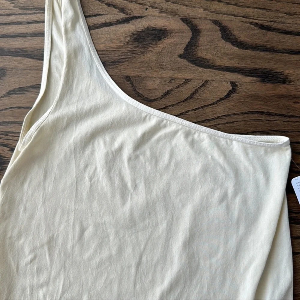 Free People Too Late One-Shoulder‎ Cream Top NWOT